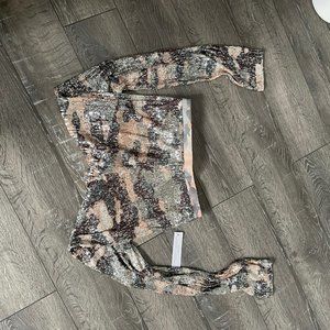 Silver Multi Sequin Camo Leggings 
